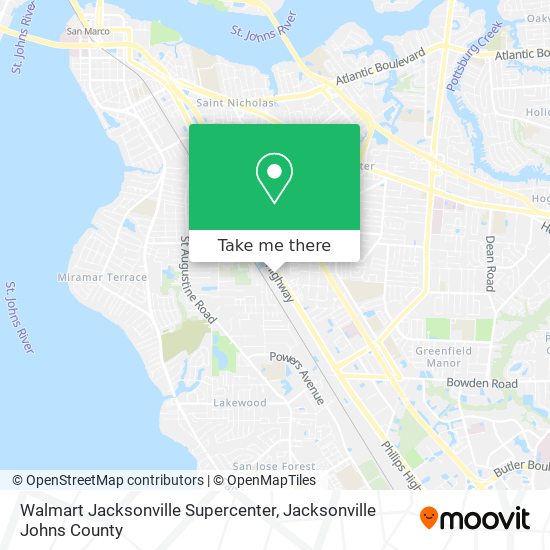 Walmart Jacksonville Supercenter map