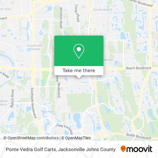 Ponte Vedra Golf Carts map