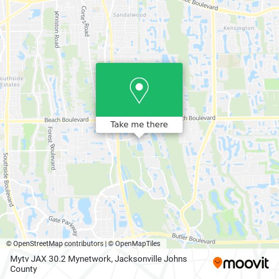 Mytv JAX 30.2 Mynetwork map