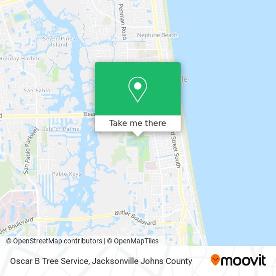 Oscar B Tree Service map