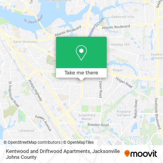 Mapa de Kentwood and Driftwood Apartments
