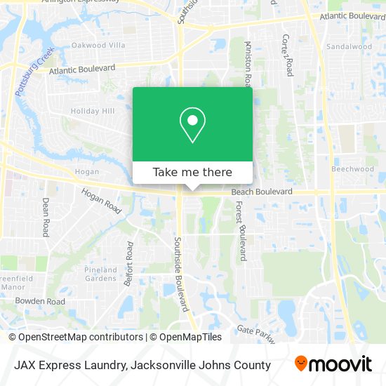 JAX Express Laundry map