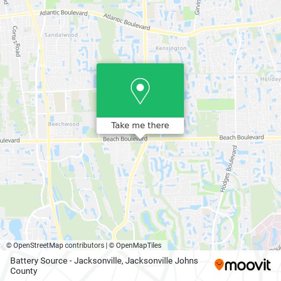 Battery Source - Jacksonville map