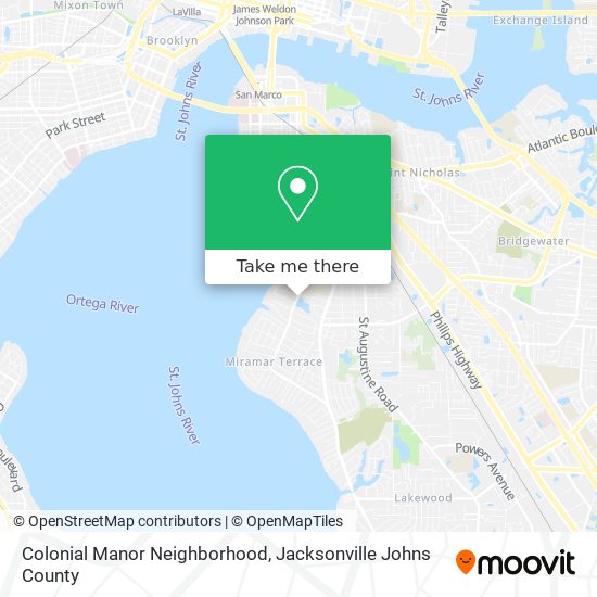 Colonial Manor Neighborhood map