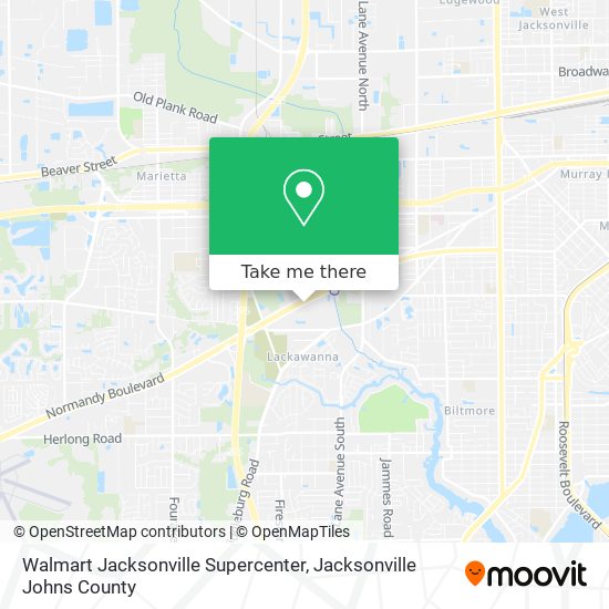 Walmart Jacksonville Supercenter map