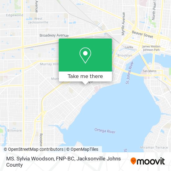 MS. Sylvia Woodson, FNP-BC map