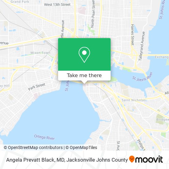 Angela Prevatt Black, MD map