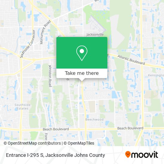 Entrance I-295 S map