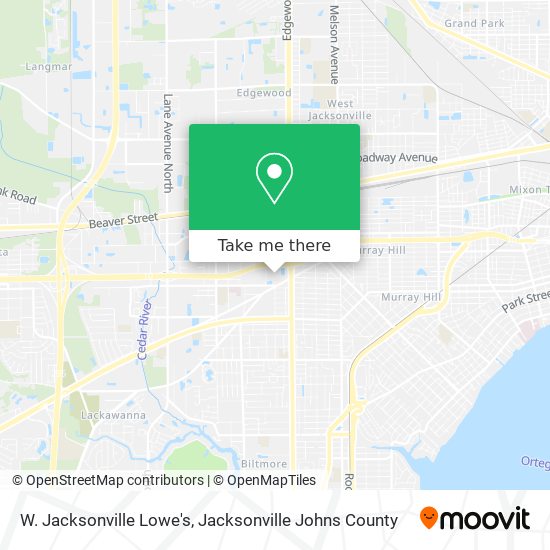 W. Jacksonville Lowe's map