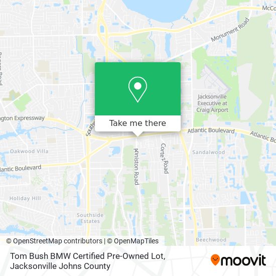 Mapa de Tom Bush BMW Certified Pre-Owned Lot