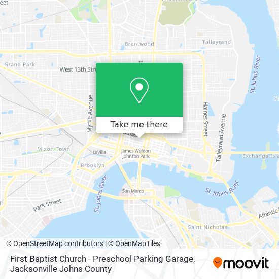 First Baptist Church - Preschool Parking Garage map