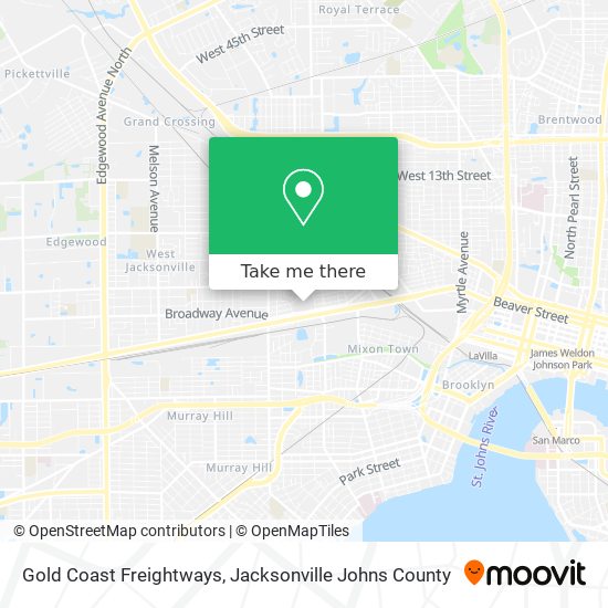 Gold Coast Freightways map