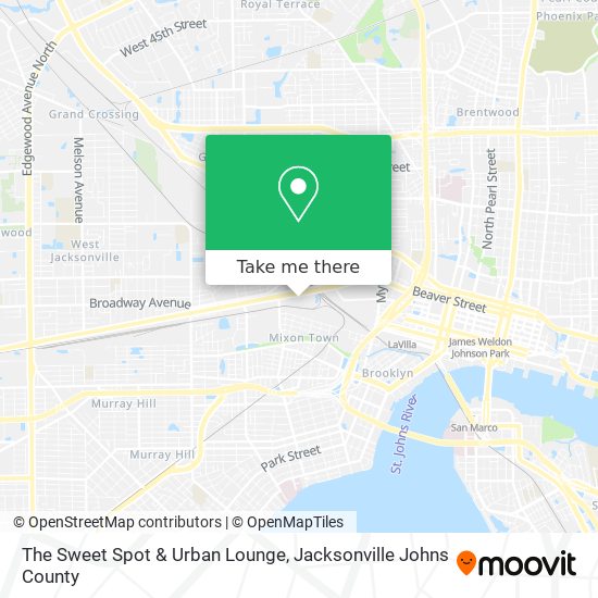 The Sweet Spot & Urban Lounge map