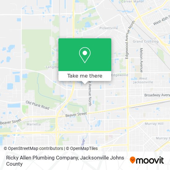 Ricky Allen Plumbing Company map