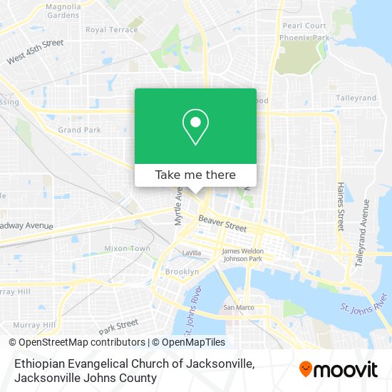 Mapa de Ethiopian Evangelical Church of Jacksonville
