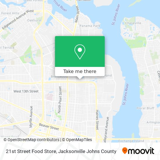 21st Street Food Store map