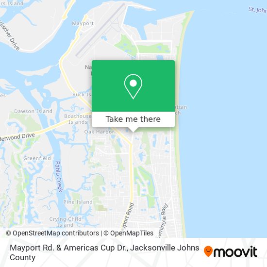 Mayport Rd. & Americas Cup Dr. map