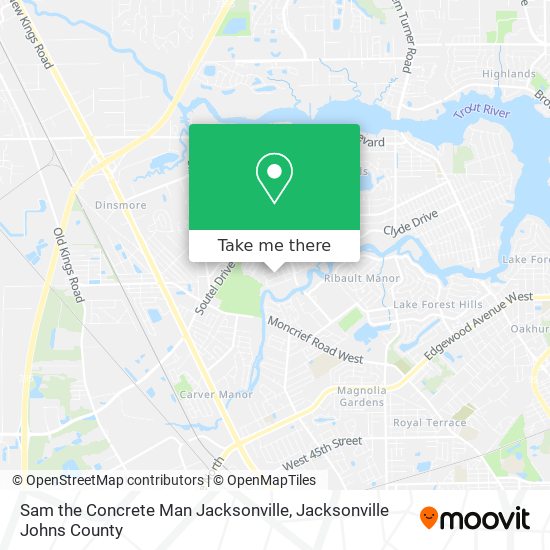 Mapa de Sam the Concrete Man Jacksonville