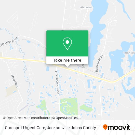 Carespot Urgent Care map