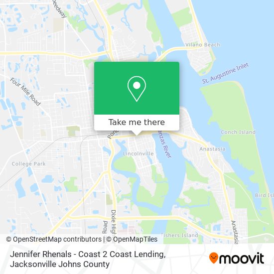 Jennifer Rhenals - Coast 2 Coast Lending map