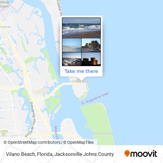 Vilano Beach, Florida map