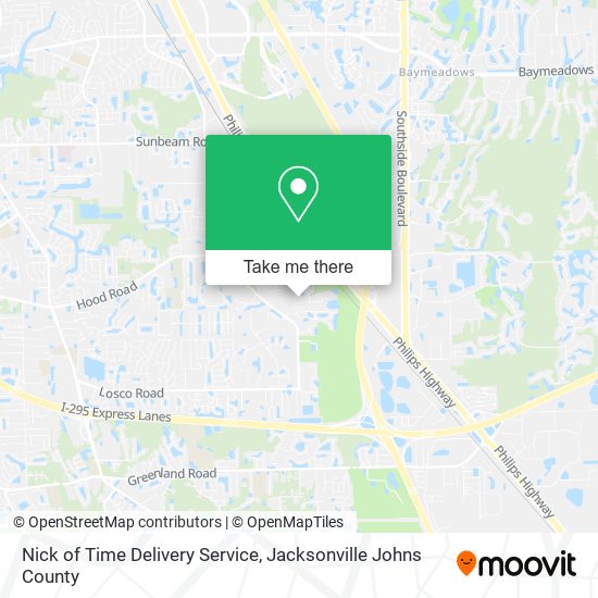 Mapa de Nick of Time Delivery Service