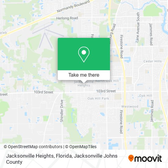 Mapa de Jacksonville Heights, Florida