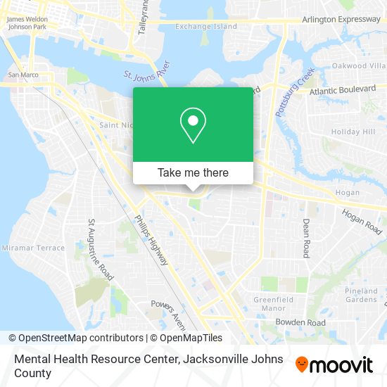 Mental Health Resource Center map