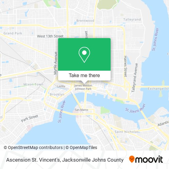Ascension St. Vincent's map