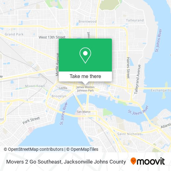 Movers 2 Go Southeast map