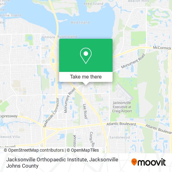 Mapa de Jacksonville Orthopaedic Institute