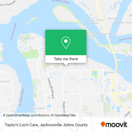 Taylor's Luv'n Care map