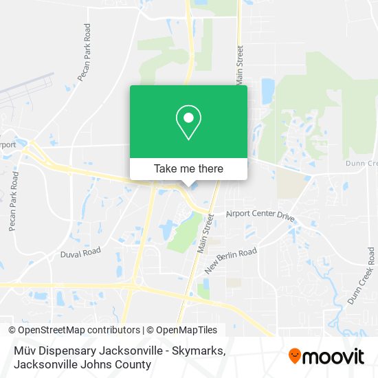 Müv Dispensary Jacksonville - Skymarks map