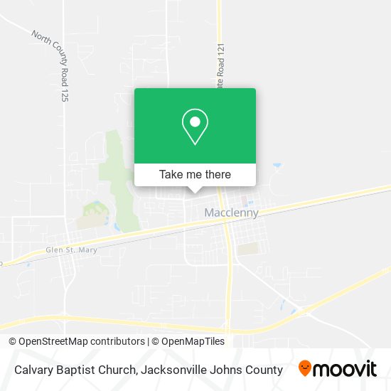 Calvary Baptist Church map