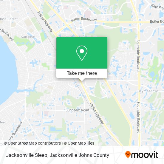 Mapa de Jacksonville Sleep