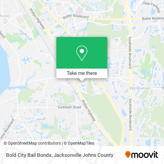 Mapa de Bold City Bail Bonds