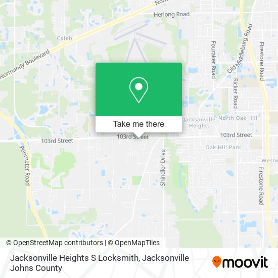 Mapa de Jacksonville Heights S Locksmith