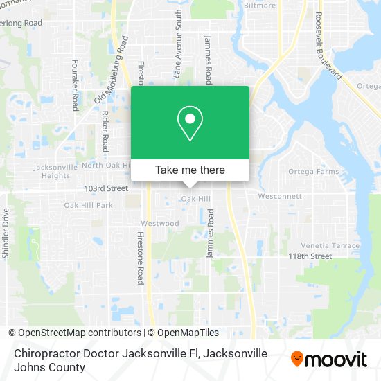 Chiropractor Doctor Jacksonville Fl map