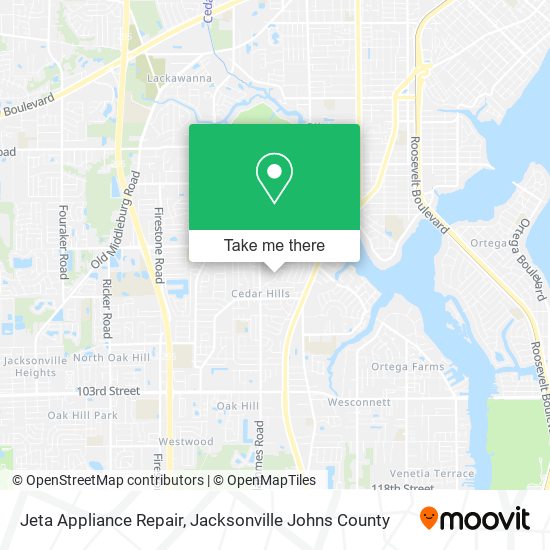Jeta Appliance Repair map