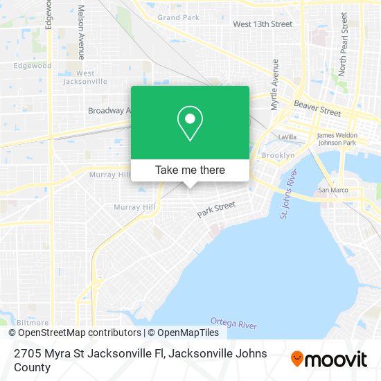 Mapa de 2705 Myra St Jacksonville Fl