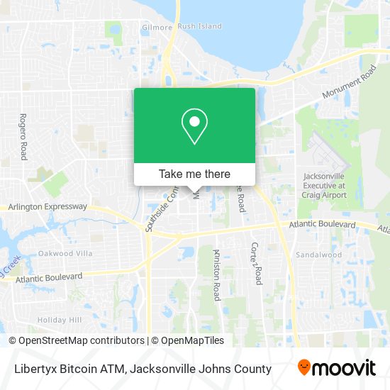 Mapa de Libertyx Bitcoin ATM