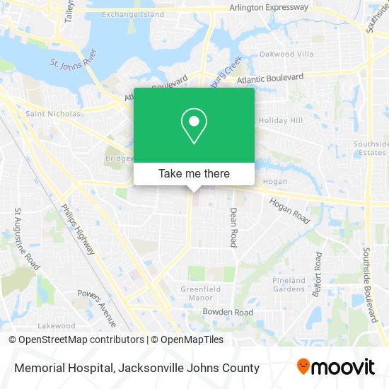 Memorial Hospital map