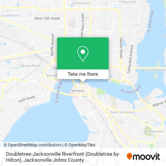 Doubletree-Jacksonville Riverfront (Doubletree by Hilton) map