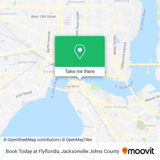 Book Today at Flyflorida map