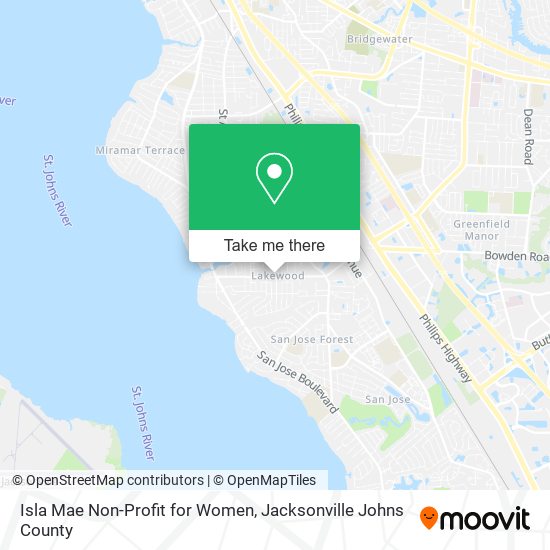 Isla Mae Non-Profit for Women map
