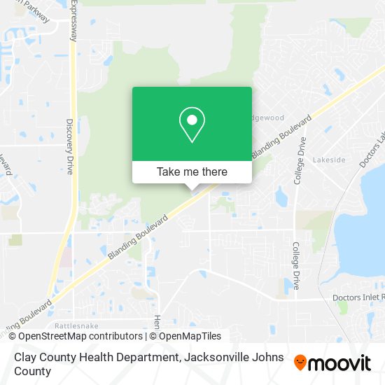 Clay County Health Department map