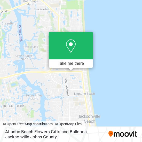 Atlantic Beach Flowers Gifts and Balloons map