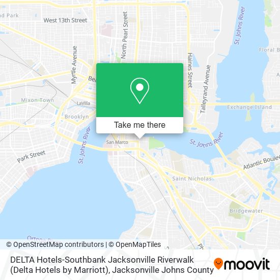 DELTA Hotels-Southbank Jacksonville Riverwalk (Delta Hotels by Marriott) map