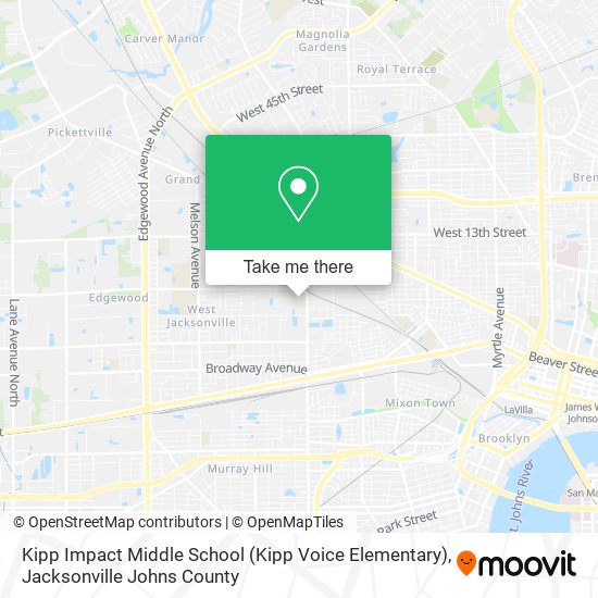 Mapa de Kipp Impact Middle School (Kipp Voice Elementary)