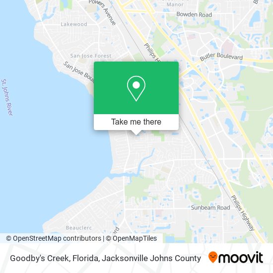 Mapa de Goodby's Creek, Florida